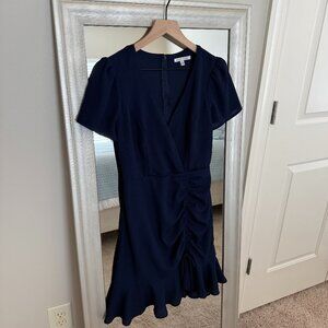 City Vibe Women's Navy Blue Short Sleeve Dress Size S